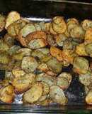 Papas tajadas al horno