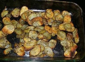 Una foto de Papas tajadas al horno