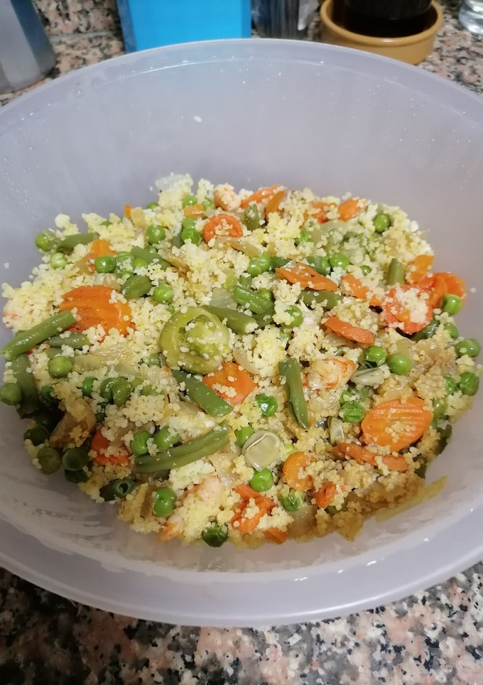 Una foto de Cuscús con menestra de verduras