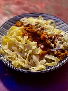Una foto de Pasta a la “boloñesa”