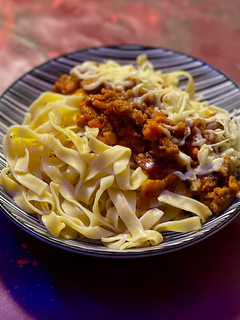 Una foto de Pasta a la “boloñesa”