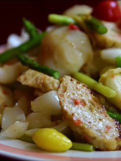 百合蘆筍燴蝦捲*萍姊 的食譜成品照片