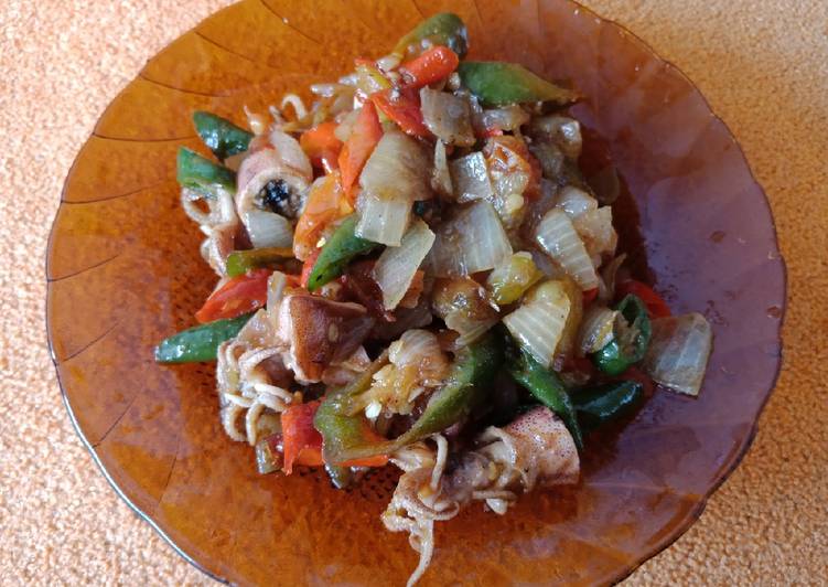 Resep Cumi asin rumahan enak e mantap, Enak Banget