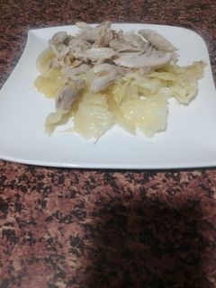 Una foto de Col salteada con ajo