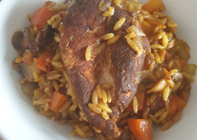 Recipe of Super Quick Homemade Mediterranean Chicken Orzo