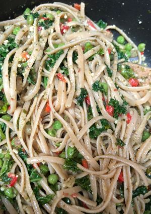 A picture of Vegan Pesto Linguine.