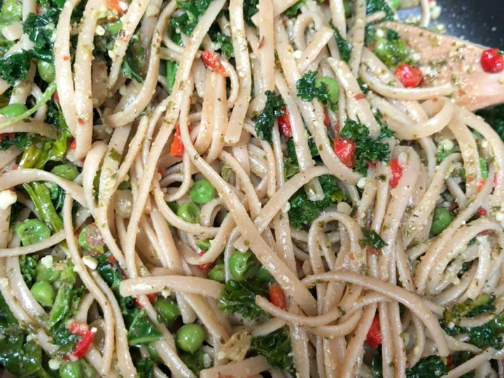 Easy Way Prepare Vegan Pesto Linguine the Delicious Can spoil the tongue