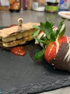 Una foto de Crujiente de tiramisú