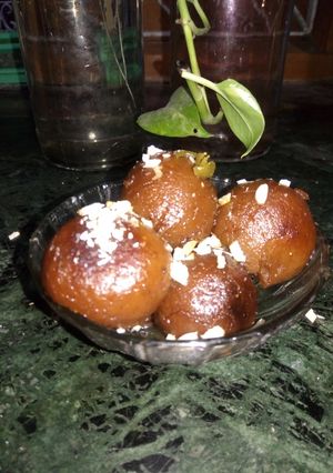 A picture of Khoya gulab jamun.