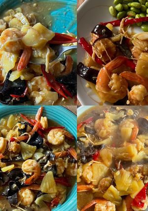 Foto resep Udang Nanas Masak Jahe Favorite