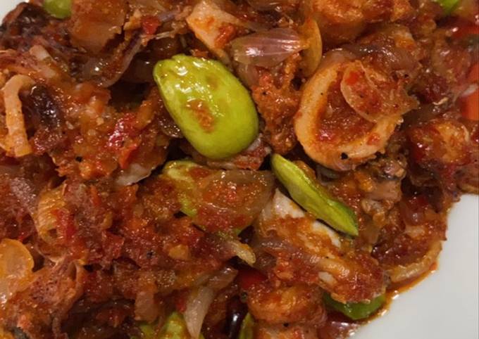 Sambal Cumi Asin Pete