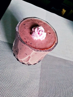 A picture of BlackBerry, papaya smoothie #15minsorlessrecipe.