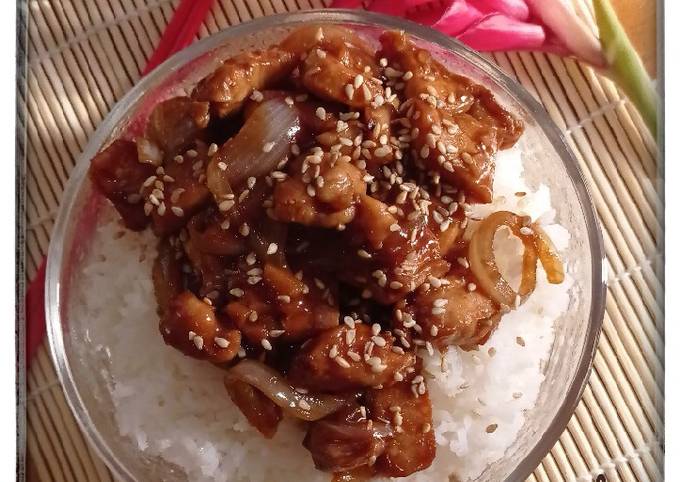 Resep Chicken Teriyaki Rice Bowl🍚 Anti Gagal