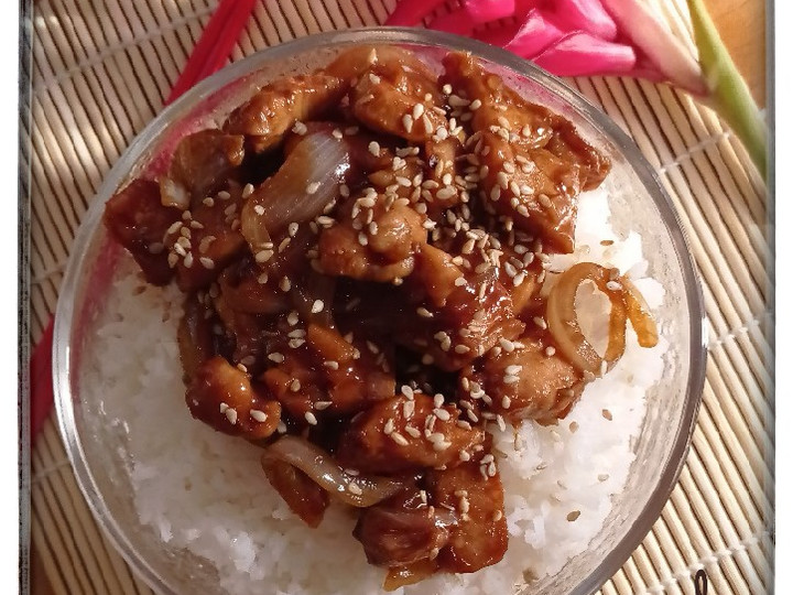 Resep Chicken Teriyaki Rice Bowl🍚 Anti Gagal