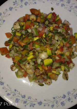 A picture of Dry fruits and seeds salad.
