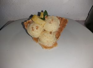 Una foto de Sorbete de piña colada
