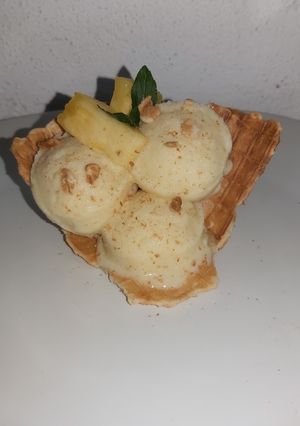 Una foto de Sorbete de piña colada