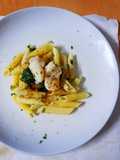 Olive Oil Spinach Pasta with Dolly Fish