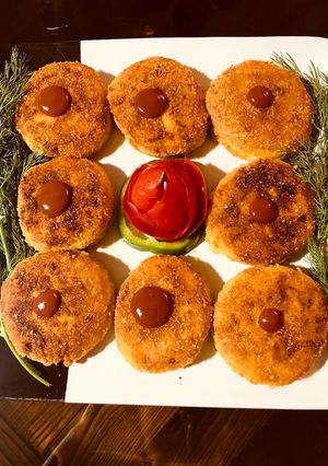 عکسی از دستور كوكوی سيب زمينی شكم پر