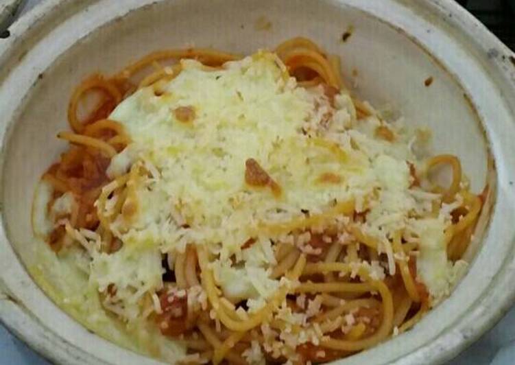 Resep Bake spaghetti with mozarella chesee, Lezat