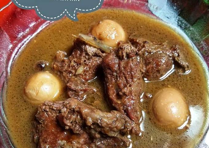 Semur daging telor puyuh