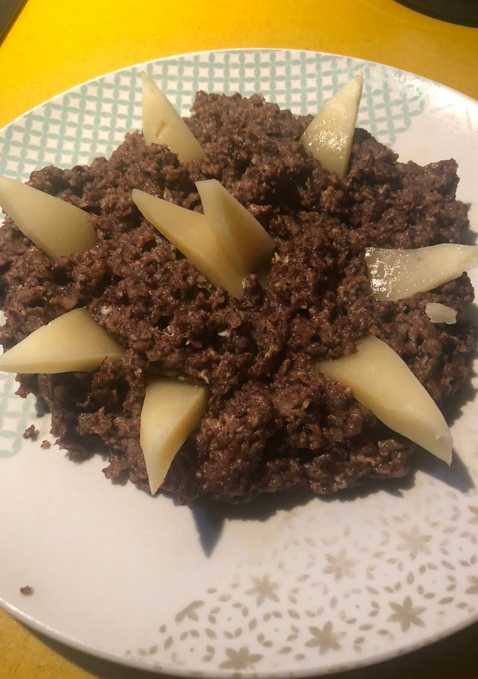 Una foto de Revuelto de morcilla