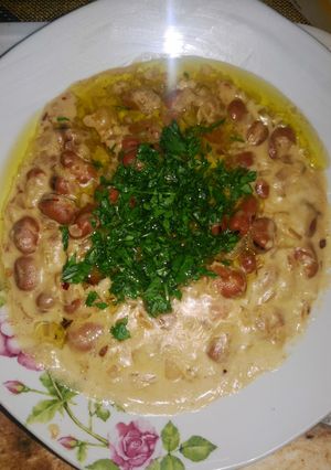 صورة لوصفة فول بطحينية