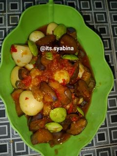 Foto resep Balado terong telur Pete