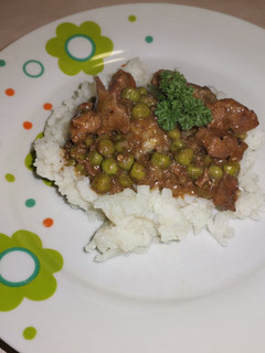 Zöldborsós csirkemáj recept fotója