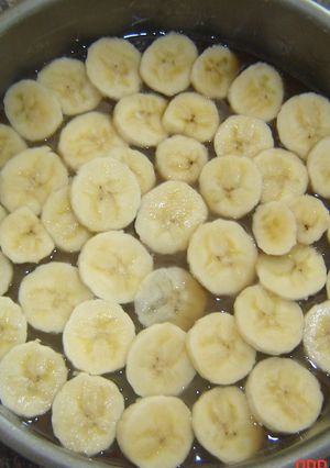 A picture of Banana upside down cake (Low Fat).