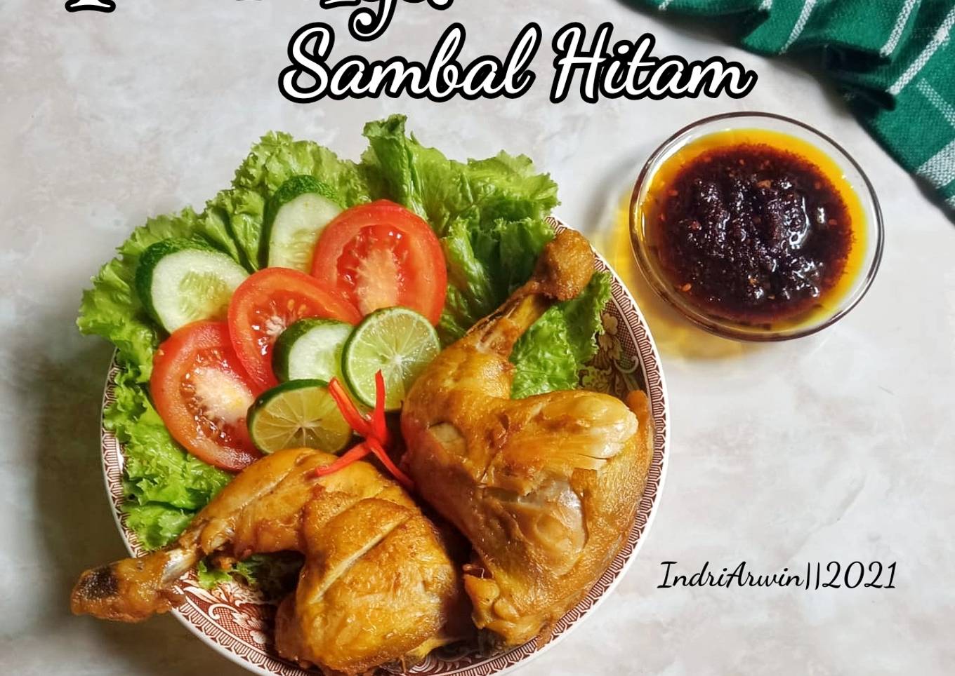 Pecel Ayam Sambal Hitam