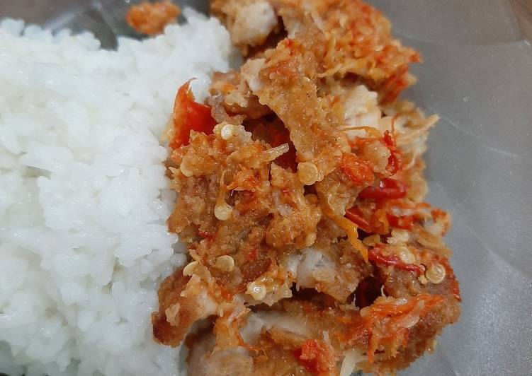 Resep MANTAP! Ayam Geprek Sambal Cikur masakan rumahan simple