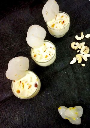 A picture of Ice apple milk kheer(nungu).