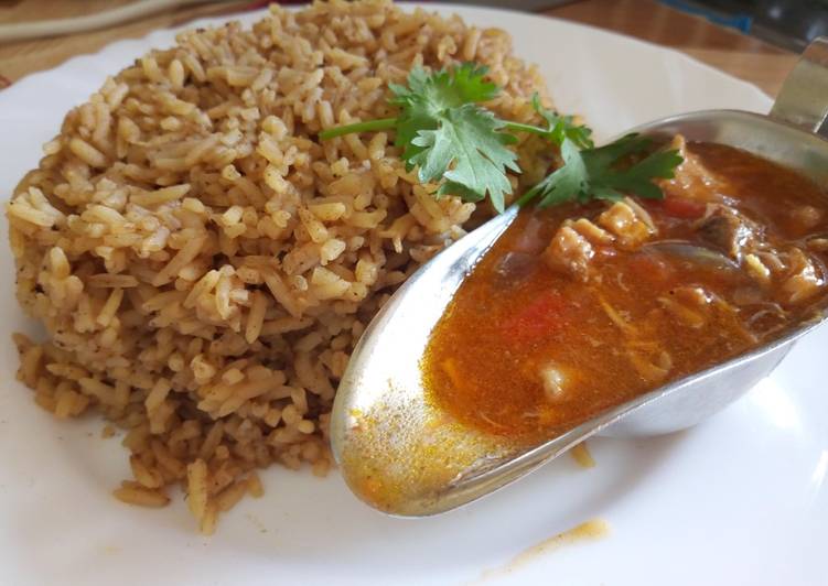 Any-night-of-the-week Pilau with chunky chicken soup