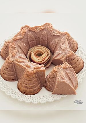 Une photo de Flan aux pommes /chocolat