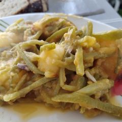 A picture of My Grandmother's green bean recipe.