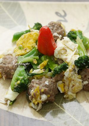 Foto resep Capcay Bola Daging Sapi Brokoli⭐⭐