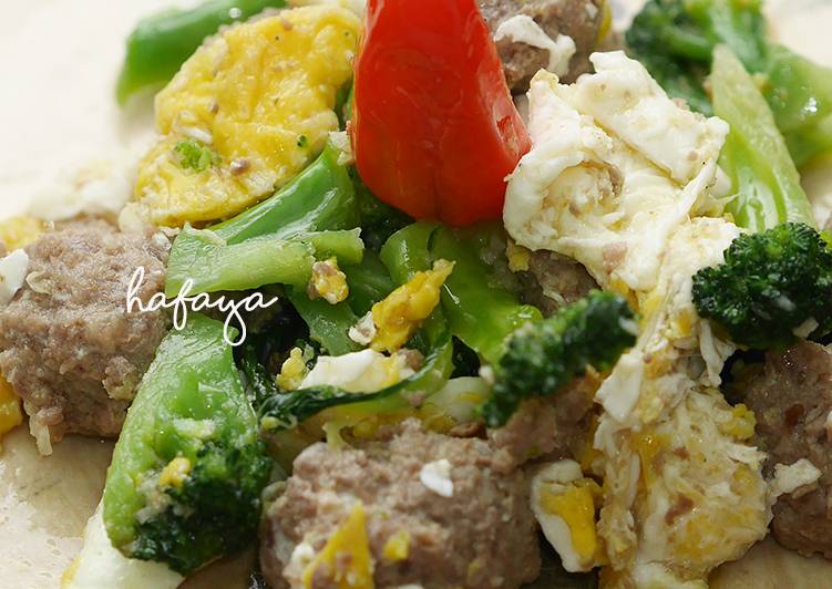 Resep Capcay Bola Daging Sapi Brokoli⭐⭐ yang Lezat