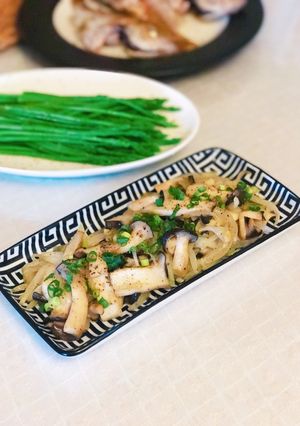奶油香蔥炒黑美人菇 的食譜成品照片
