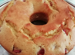 Φωτογραφία της συνταγής Νηστίσιμο/vegan κέικ με φράουλες (χωρίς μίξερ)