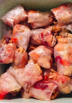 Hình của món Bánh cuốn cá rau củ.