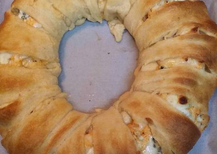 Recipe of Quick Buffalo Chicken Crescent Ring