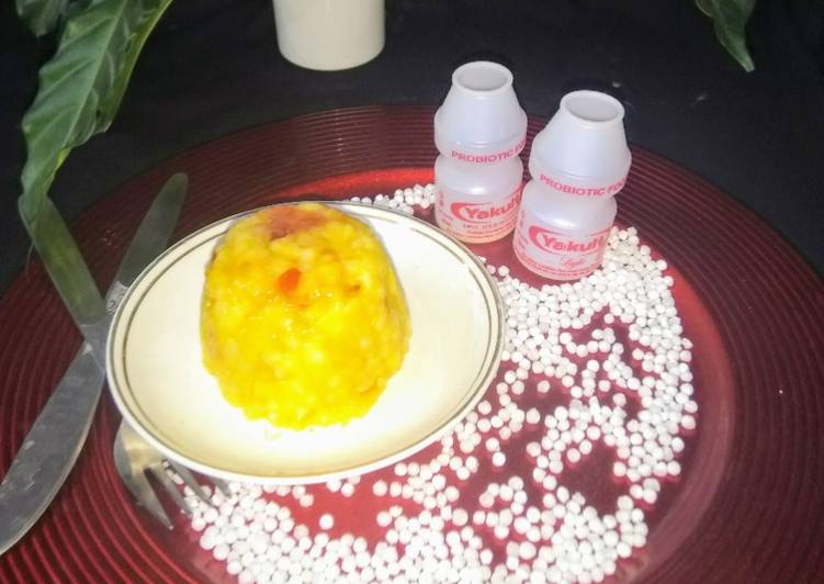 Sabudana Pudding with Yakult