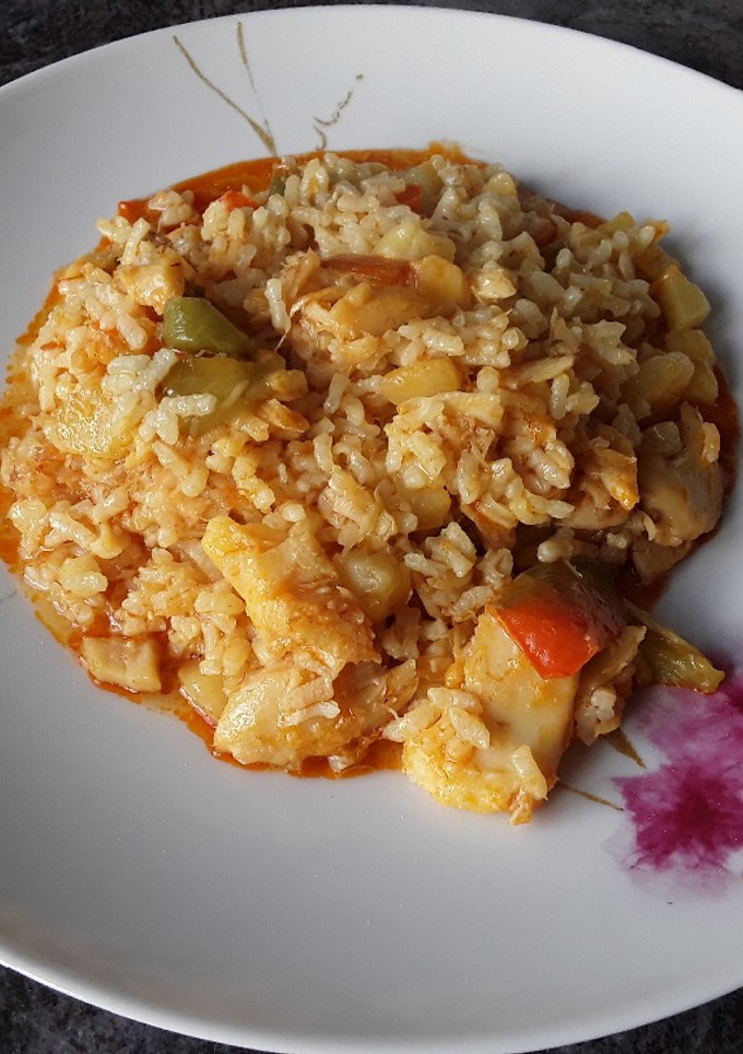 Una foto de Arroz caldoso con bacalao
