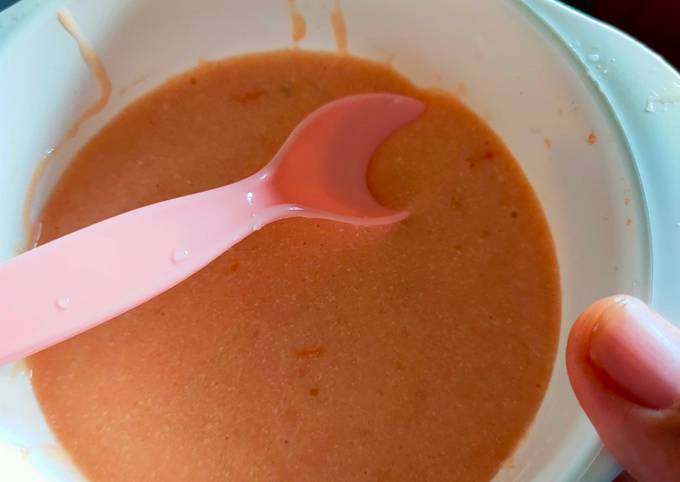 Cara membuat Sup kental tomat telur MPASI 6+ bulan Cara membuat Sup kental tomat telur MPASI 6+ bulan