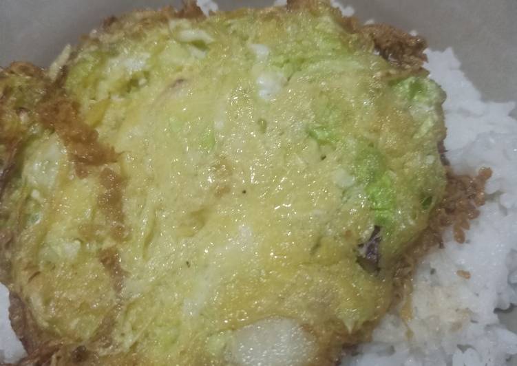 Telur suket / okonomiyaki rumahan