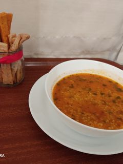 صورة لوصفة شوربة البرغل بنينة بزاف 😋