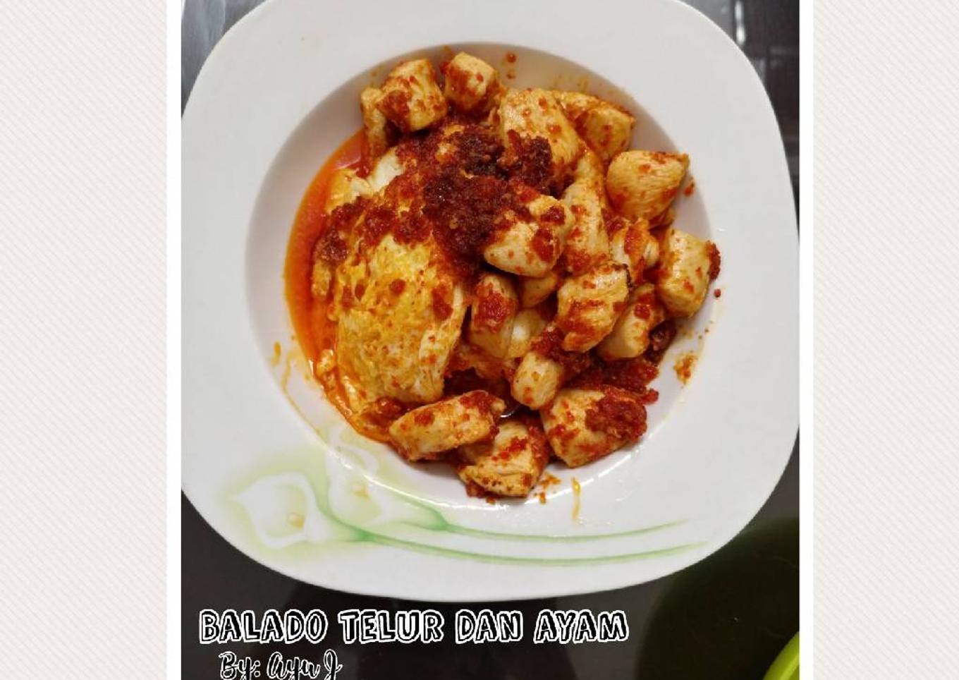 Balado telur dan ayam