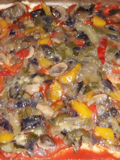 Una foto de Pizza vegetal