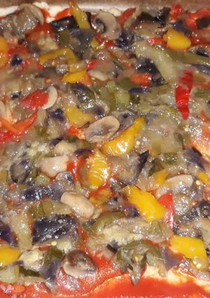 Una foto de Pizza vegetal